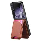 For Xiaomi Mix Flip Twill Fabric Leather Skin Card Bag Magnetic Back Phone Case(Brown) - 3