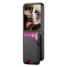 For Motorola Razr 60 Twill Fabric Leather Skin Card Bag Magnetic Back Phone Case(Black) - 2