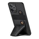 For Realme Neo7 Carbon Fiber Wallet Flip Card K-shaped Holder Phone Case(Black) - 3