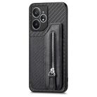 For Realme Neo7 Carbon Fiber Horizontal Flip Zipper Wallet Phone Case(Black) - 2