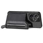 For Realme Neo7 Carbon Fiber Horizontal Flip Zipper Wallet Phone Case(Black) - 3