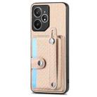 For Realme Neo7 Wristband Kickstand Wallet Back Phone Case with Tool Knife(Khaki) - 2