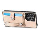 For Realme Neo7 Wristband Kickstand Wallet Back Phone Case with Tool Knife(Khaki) - 3