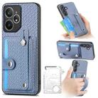For Realme Neo7 Wristband Kickstand Wallet Back Phone Case with Tool Knife(Blue) - 1