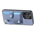 For Realme Neo7 Wristband Kickstand Wallet Back Phone Case with Tool Knife(Blue) - 3