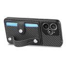For Realme Neo7 Wristband Kickstand Wallet Back Phone Case with Tool Knife(Black) - 3