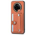 For Realme 14 Pro Wristband Kickstand Wallet Back Phone Case with Tool Knife(Brown) - 2