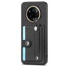 For Realme 14 Pro Wristband Kickstand Wallet Back Phone Case with Tool Knife(Black) - 2