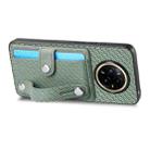 For Realme 14 Pro Wristband Kickstand Wallet Back Phone Case with Tool Knife(Green) - 3