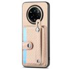For Realme 14 Pro+ Wristband Kickstand Wallet Back Phone Case with Tool Knife(Khaki) - 2