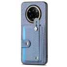 For Realme 14 Pro+ Wristband Kickstand Wallet Back Phone Case with Tool Knife(Blue) - 2