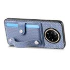 For Realme 14 Pro+ Wristband Kickstand Wallet Back Phone Case with Tool Knife(Blue) - 3