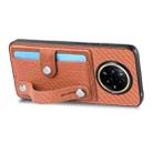 For Realme 14 Pro+ Wristband Kickstand Wallet Back Phone Case with Tool Knife(Brown) - 3