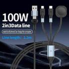 1.2m 2-in-3 100W PD Fast Charging Date Cable for Phone and Watch - 2