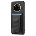 For Realme 14 Pro Carbon Fiber Fold Stand Elastic Card Bag Phone Case(Black) - 2