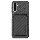 For Samsung Galaxy A36 5G Carbon Fiber Leather Card Magsafe Phone Case(Black) - 1