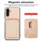 For Samsung Galaxy A56 5G Carbon Fiber Leather Card Magsafe Phone Case(Khaki) - 2