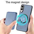 For Samsung Galaxy S25 Edge 5G Carbon Fiber Leather Card Magsafe Phone Case(Blue) - 3