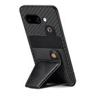 For Google Pixel 9a Carbon Fiber Wallet Flip Card K-shaped Holder Phone Case(Black) - 3