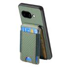 For Google Pixel 9a Carbon Fiber Vertical Flip Wallet Stand Phone Case(Green) - 3