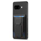 For Google Pixel 9a Carbon Fiber Fold Stand Elastic Card Bag Phone Case(Black) - 2