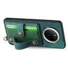 For Huawei Mate 70 Retro Cross Wristband Wallet Leather Back Phone Case(Green) - 3