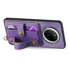 For Huawei Mate 70 Retro Cross Wristband Wallet Leather Back Phone Case(Purple) - 3
