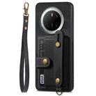 For Huawei Mate 70 Retro Cross Wristband Wallet Leather Back Phone Case(Black) - 2