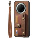 For Huawei Mate 70 Pro Retro Cross Wristband Wallet Leather Back Phone Case(Brown) - 2