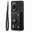 For Huawei nova 14 Ultra Retro Cross Wristband Wallet Leather Back Phone Case(Black) - 2