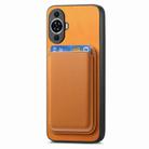 For Huawei nova 13 Retro Magsafe Card Bag PU Back Cover Phone Case(Yellow) - 2