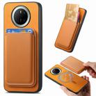 For Huawei Mate 70 Retro Magsafe Card Bag PU Back Cover Phone Case(Yellow) - 1