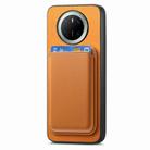 For Huawei Mate 70 Retro Magsafe Card Bag PU Back Cover Phone Case(Yellow) - 2