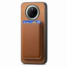 For Huawei Mate 70 Retro Magsafe Card Bag PU Back Cover Phone Case(Brown) - 2