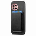 For OnePlus Ace 5 / 5 Pro Retro Magsafe Card Bag PU Back Cover Phone Case(Black) - 2