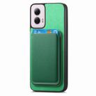 For Motorola Moto G Play 2024 4G Retro Magsafe Card Bag PU Back Cover Phone Case(Green) - 2