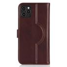 For iPhone 11 Genuine Leather Card Wallet MagSafe Phone Case(Dark Brown) - 3