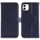 For iPhone 11 Genuine Leather Card Wallet MagSafe Phone Case(Dark Blue) - 1