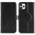 For iPhone 11 Pro Max Genuine Leather Card Wallet MagSafe Phone Case(Black) - 1