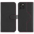 For iPhone 12 / 12 Pro Genuine Leather Card Wallet MagSafe Phone Case(Litchi Black) - 1