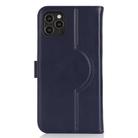 For iPhone 13 Pro Genuine Leather Card Wallet MagSafe Phone Case(Dark Blue) - 3
