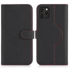 ForiPhone 13 Pro Max / 12 Pro Max Genuine Leather Card Wallet MagSafe Phone Case(Litchi Black) - 1