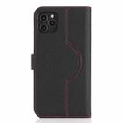 For iPhone 15 Pro Genuine Leather Card Wallet MagSafe Phone Case(Litchi Black) - 3