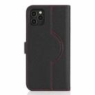 For iPhone 15 Plus / 14 Plus Genuine Leather Card Wallet MagSafe Phone Case(Litchi Black) - 3