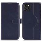 For iPhone 16 Pro Genuine Leather Card Wallet MagSafe Phone Case(Dark Blue) - 1