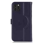 For iPhone 16 Pro Genuine Leather Card Wallet MagSafe Phone Case(Dark Blue) - 3
