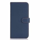 For iPhone 16 Plus Genuine Leather Card Wallet MagSafe Phone Case(Litchi Dark Blue) - 2