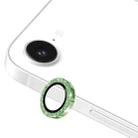 For iPhone 16e ENKAY Hat-Prince Glitter Rear Camera Lens Aluminium Alloy Ring Tempered Glass Film(Deep Green) - 1