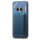 For Nothing CMF Phone 1 Retro Magsafe Card Bag PU Back Cover Phone Case(Blue) - 2