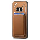 For Nothing CMF Phone 1 Retro Magsafe Card Bag PU Back Cover Phone Case(Brown) - 2